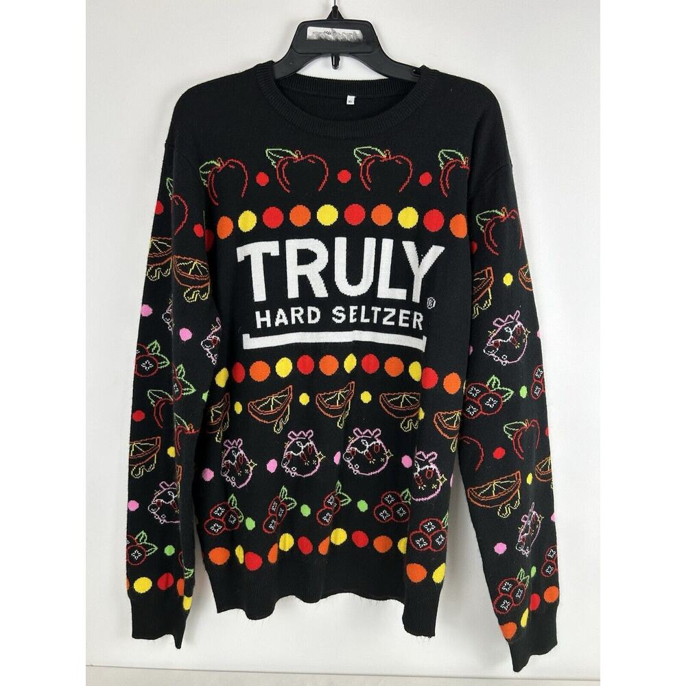 TRULY Hard Seltzer Sweater Ugly Christmas Holiday XL‎